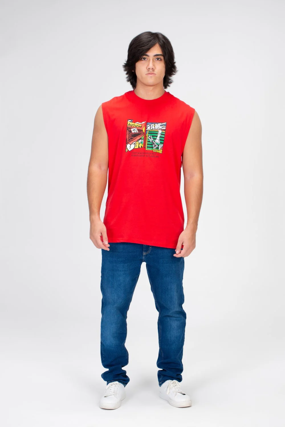 Men's Printed On The Front And Back Cut T-shirt With Summer Material And Colors - Image 9