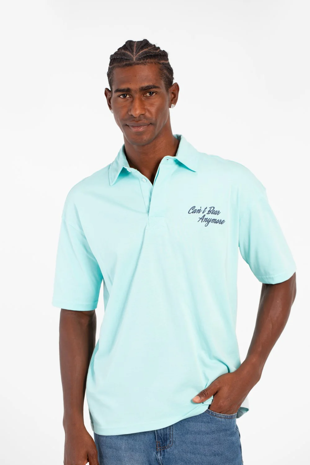 Men's Printed Regular Fit Bolivar Short Sleeve Comfortable Polo T-Shirt - Image 5