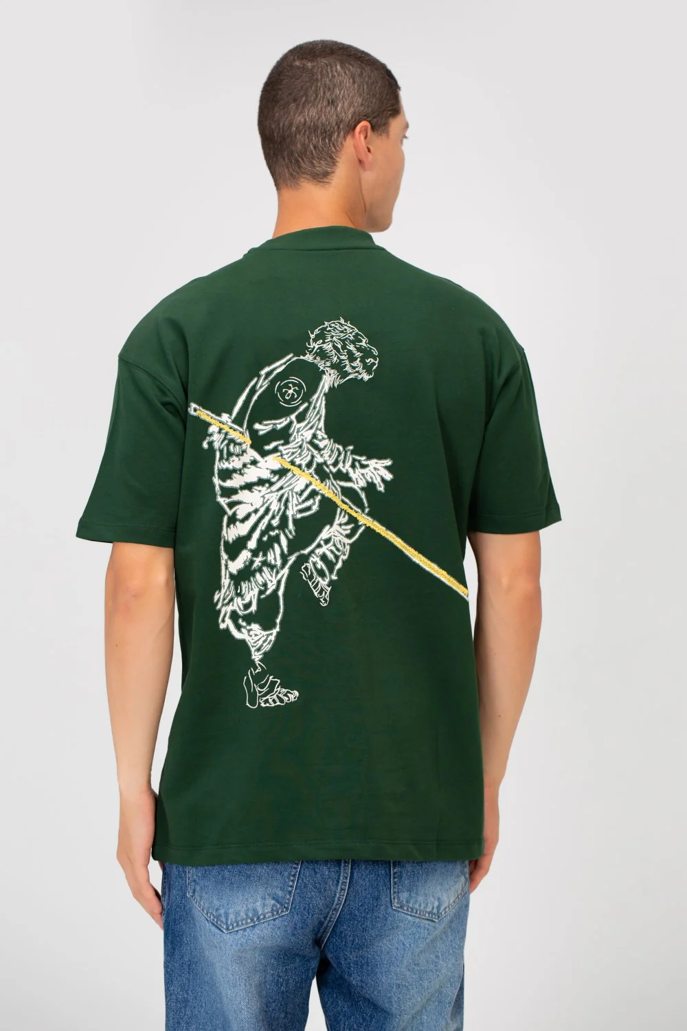 Men's Printed Regular Fit Summer Melton Crew Neck Half Sleeve T-Shirt - Image 2