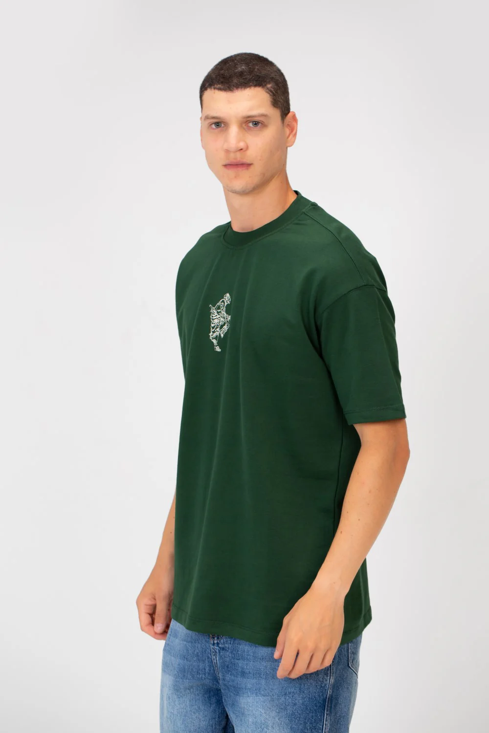 Men's Printed Regular Fit Summer Melton Crew Neck Half Sleeve T-Shirt - Image 3