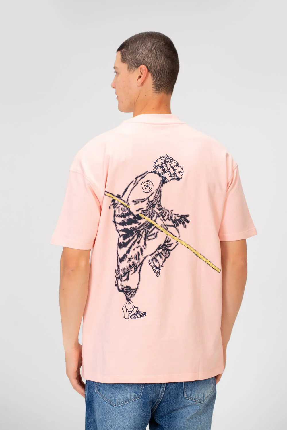Men's Printed Regular Fit Summer Melton Crew Neck Half Sleeve T-Shirt - Image 6