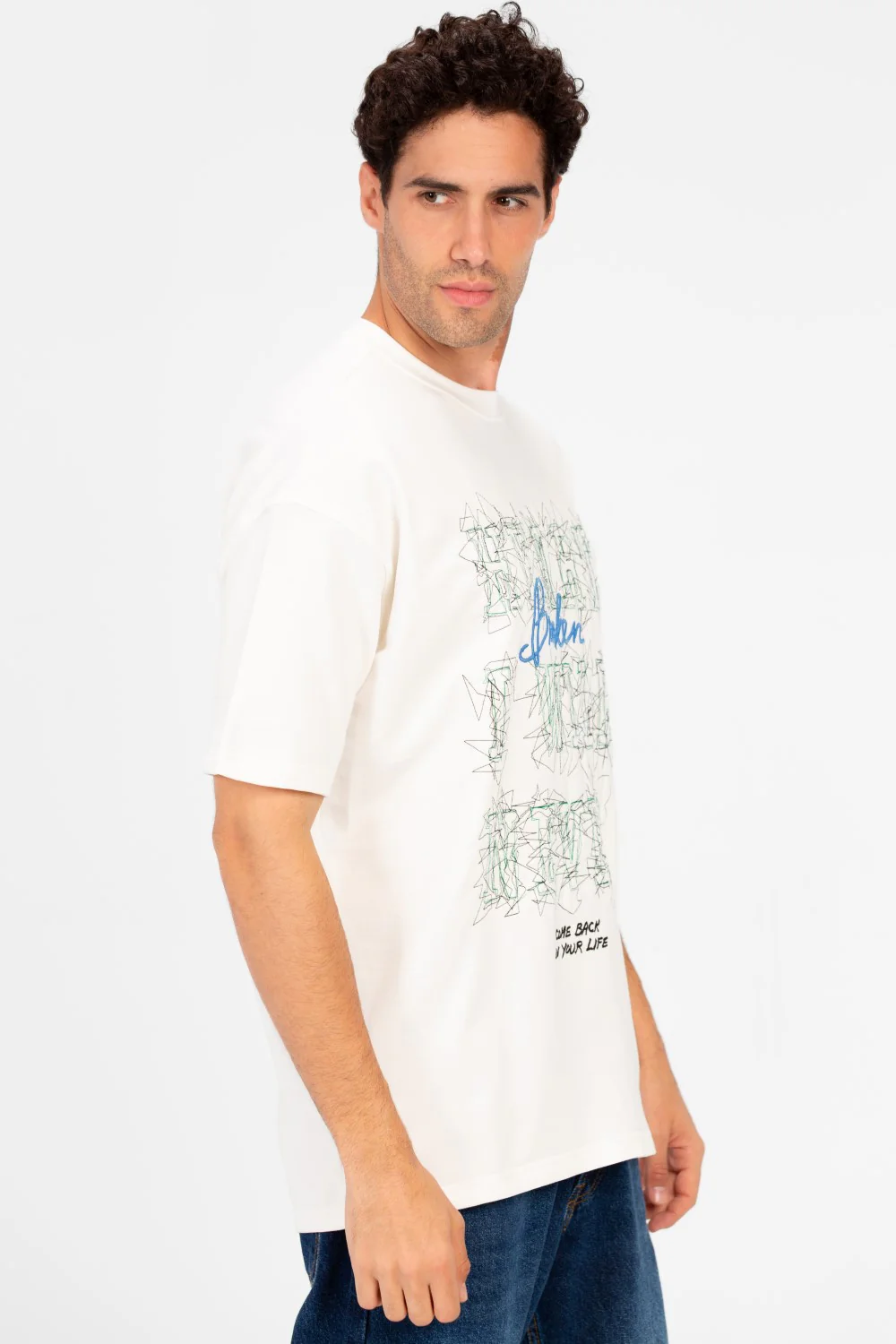 Men's Printed Round Neck Half Sleeve T-shirt - Image 11