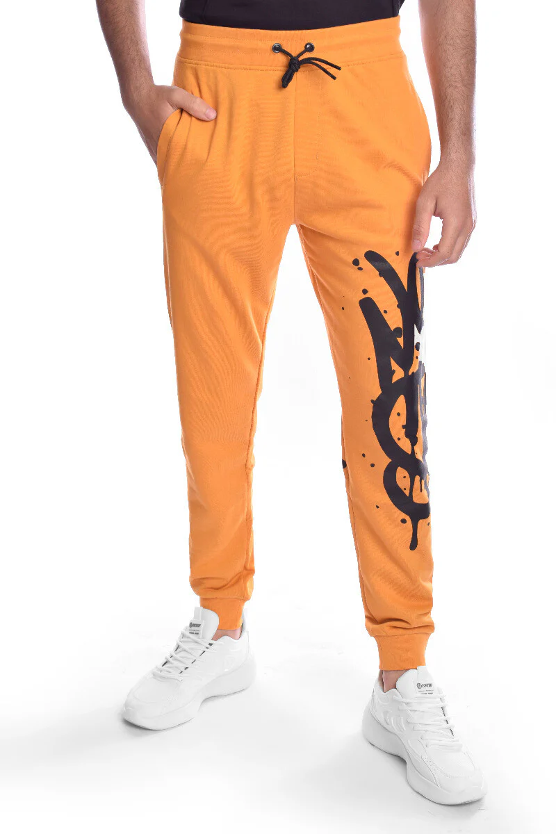Men's Printed Slim Fit Elasticated Waist Sports Sweatpants