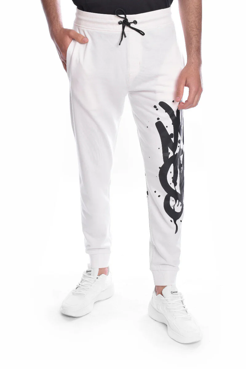 Men's Printed Slim Fit Elasticated Waist Sports Sweatpants - Image 4