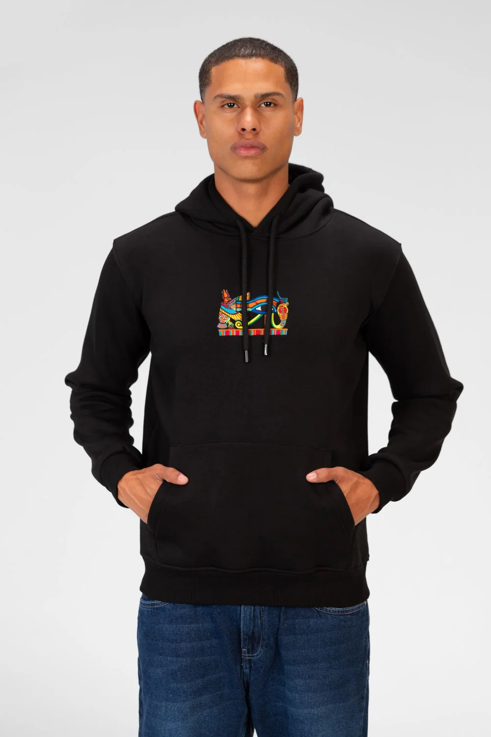 Men's Printed Slim Fit Sweatshirt With Front Pocket