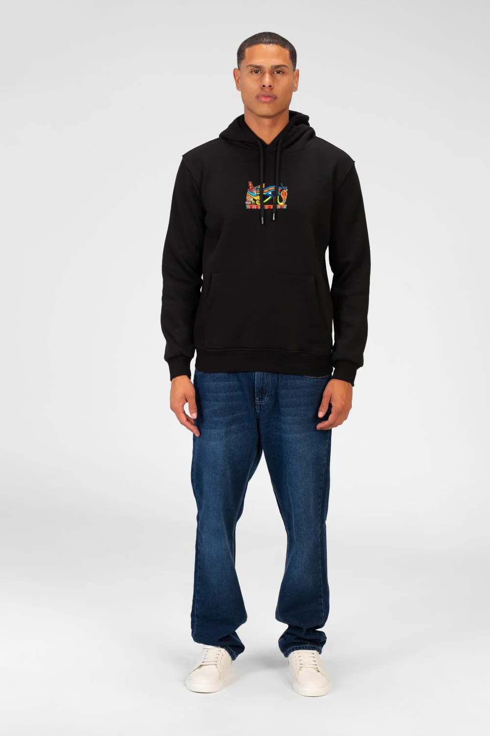 Men's Printed Slim Fit Sweatshirt With Front Pocket - Image 4