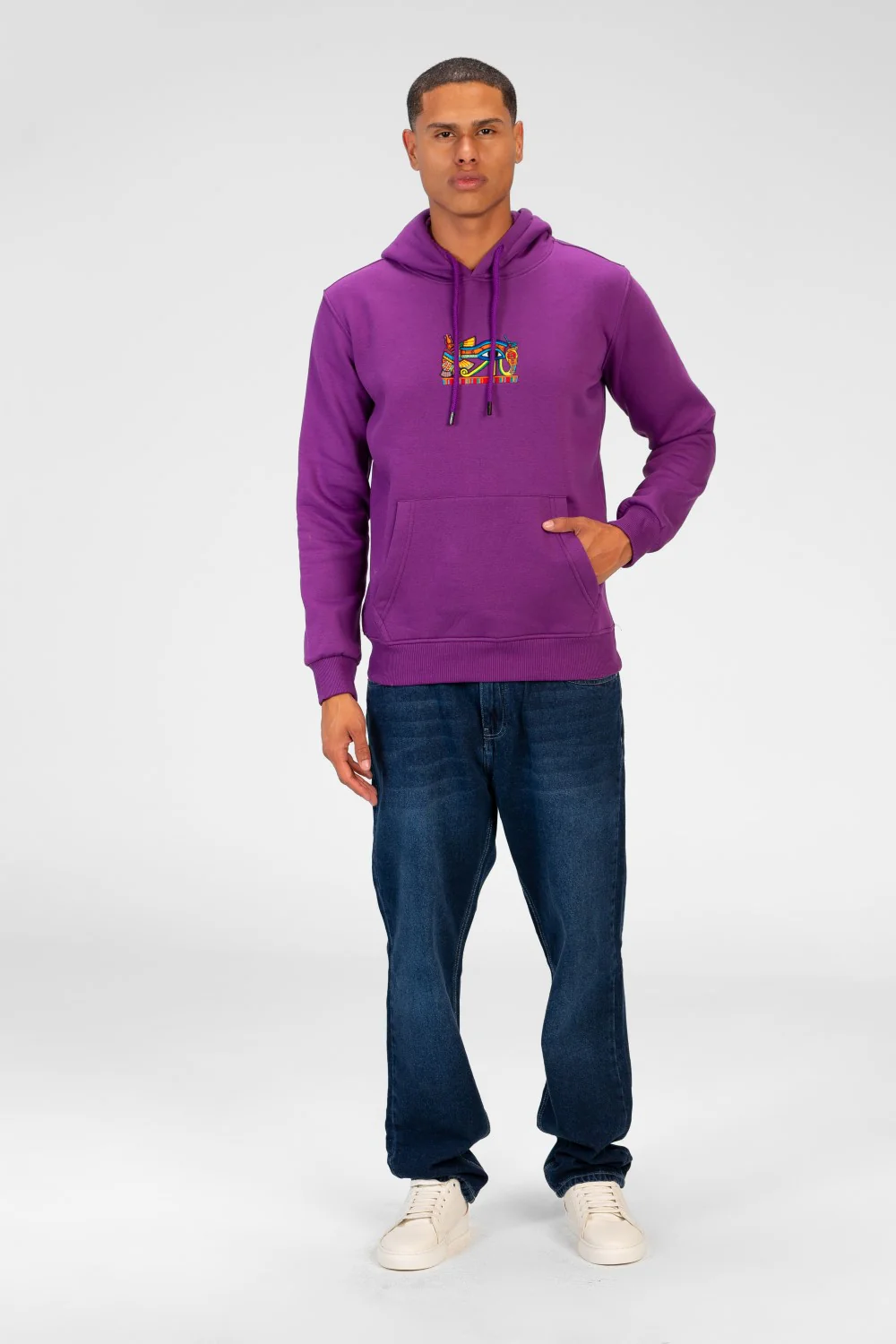 Men's Printed Slim Fit Sweatshirt With Front Pocket - Image 8