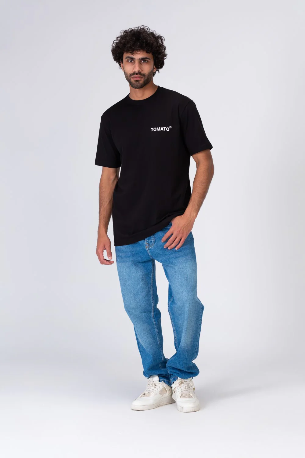 Mens Printed T-shirt With Badge Tomato Half Sleeves - Image 4