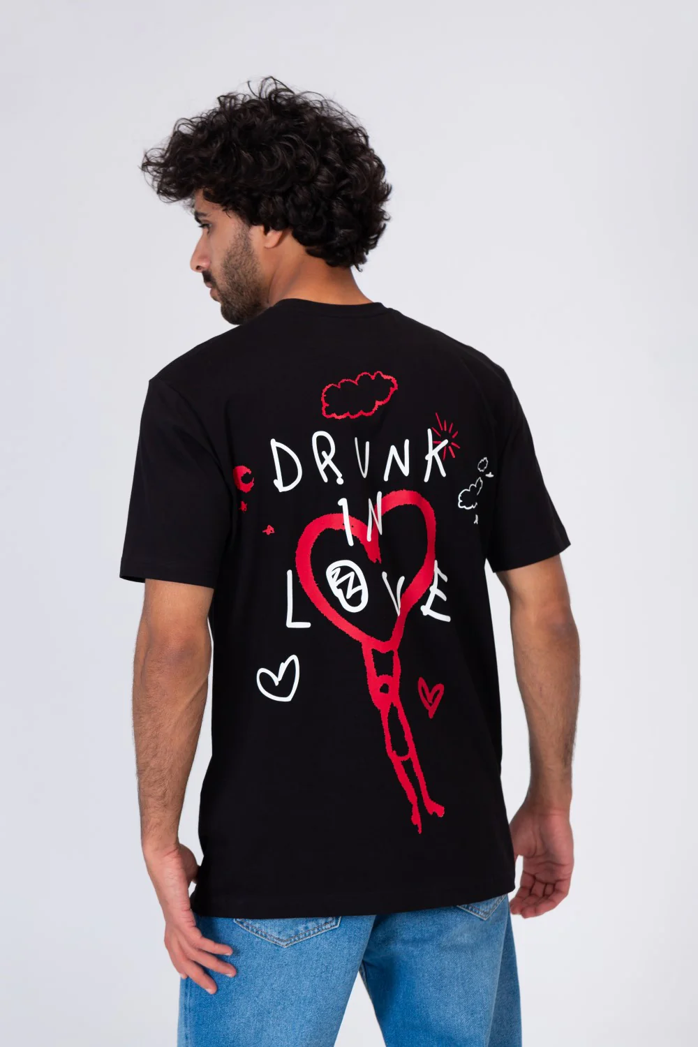 Mens Printed T-shirt With Badge Tomato Half Sleeves - Image 5
