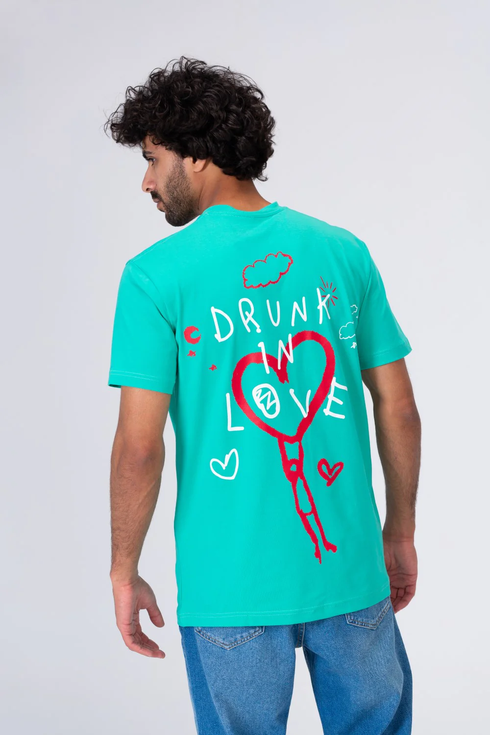 Mens Printed T-shirt With Badge Tomato Half Sleeves - Image 8