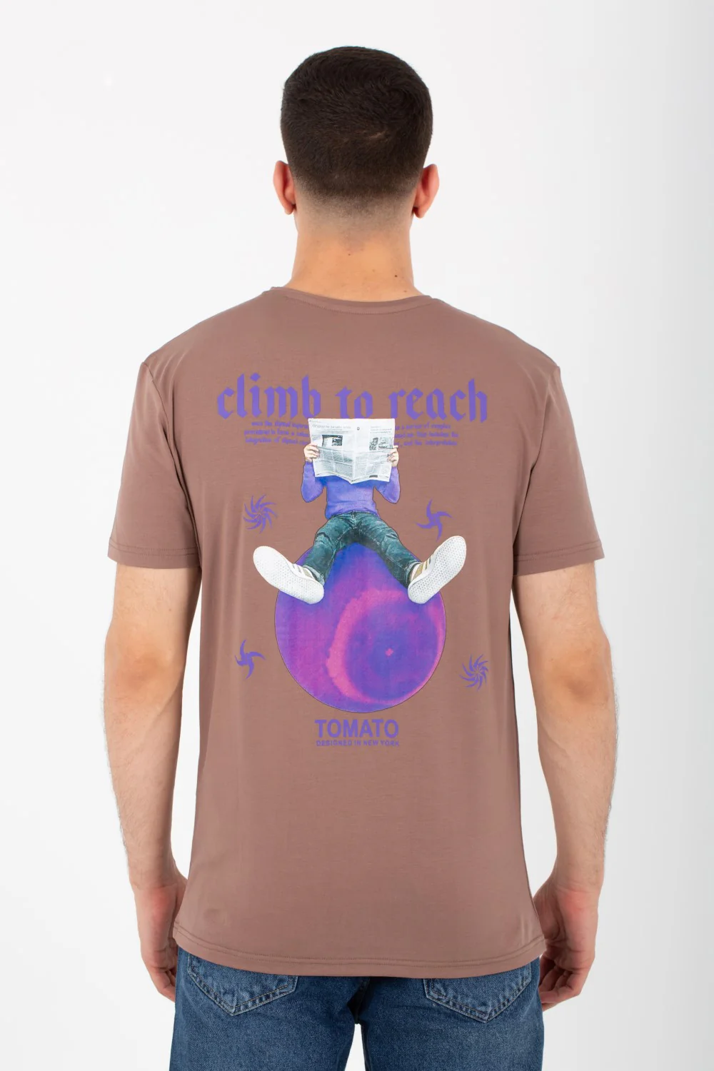Mens Printed T-shirt With Single Lycra Material And Short Sleeves - Image 5