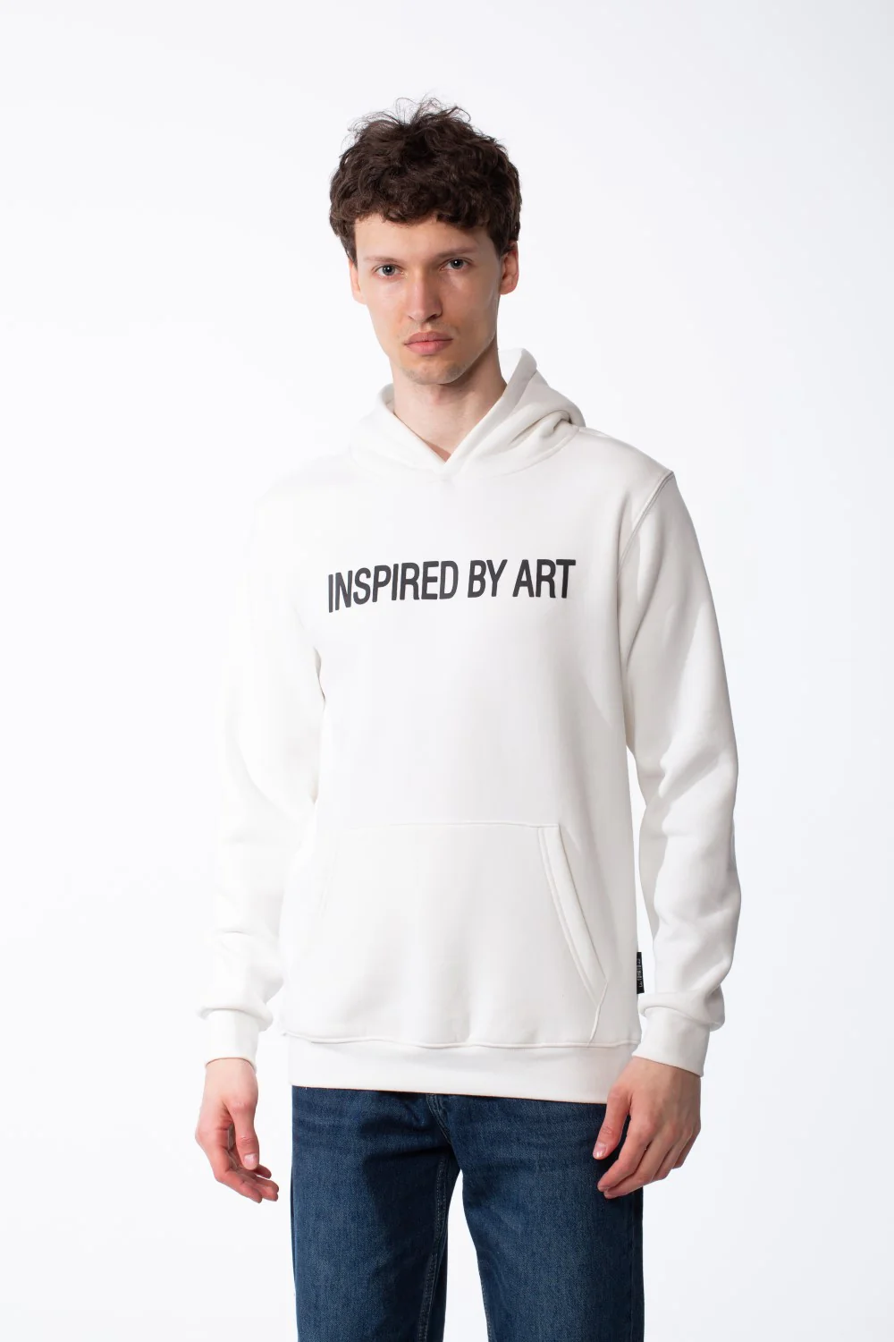 Men's Puff-Print Graphic Cross Over Hood Kangaroo Pocket Comfort With Clear Artistic Statement Slim Fit Sweatshirt - Image 17