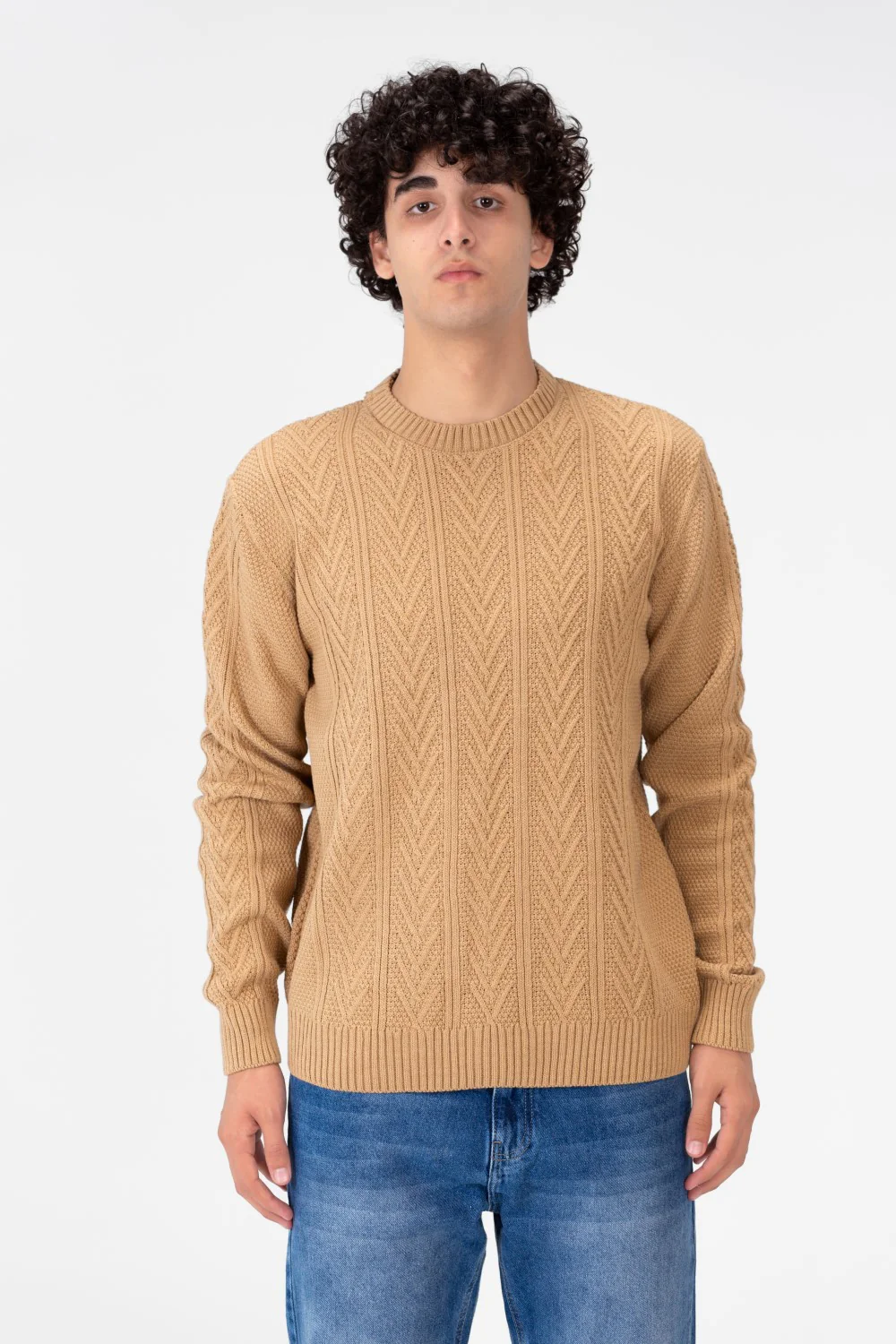 Men's Pullover With Crew Neck And Basic Details - Image 10