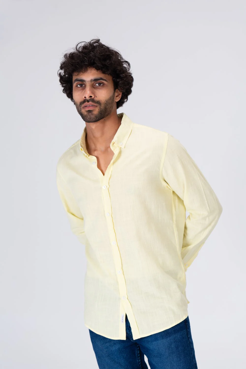 Mens Regular Fit Classic Plain Shirt With Comfortable Linen Material - Image 23