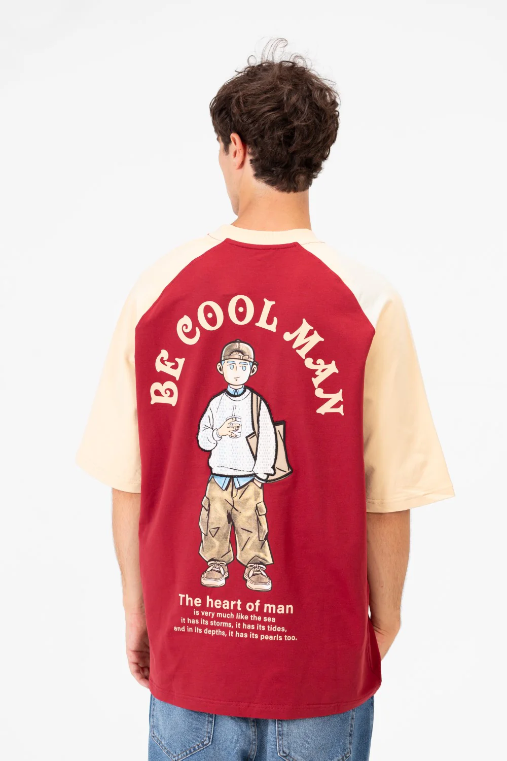 Men's Regular Fit Contrast Half Sleeve Printed T-Shirt - Image 10