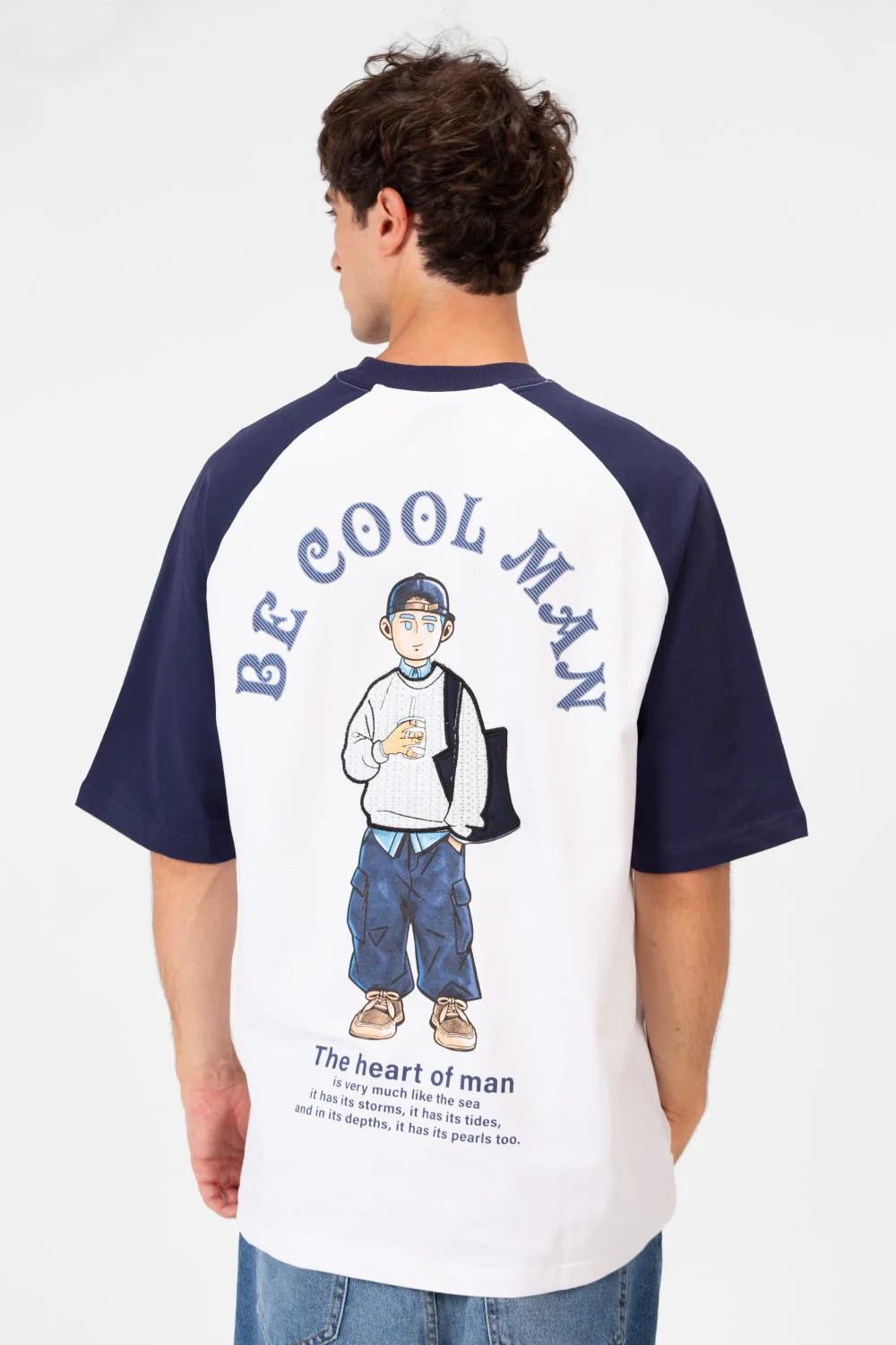 Men's Regular Fit Contrast Half Sleeve Printed T-Shirt - Image 6