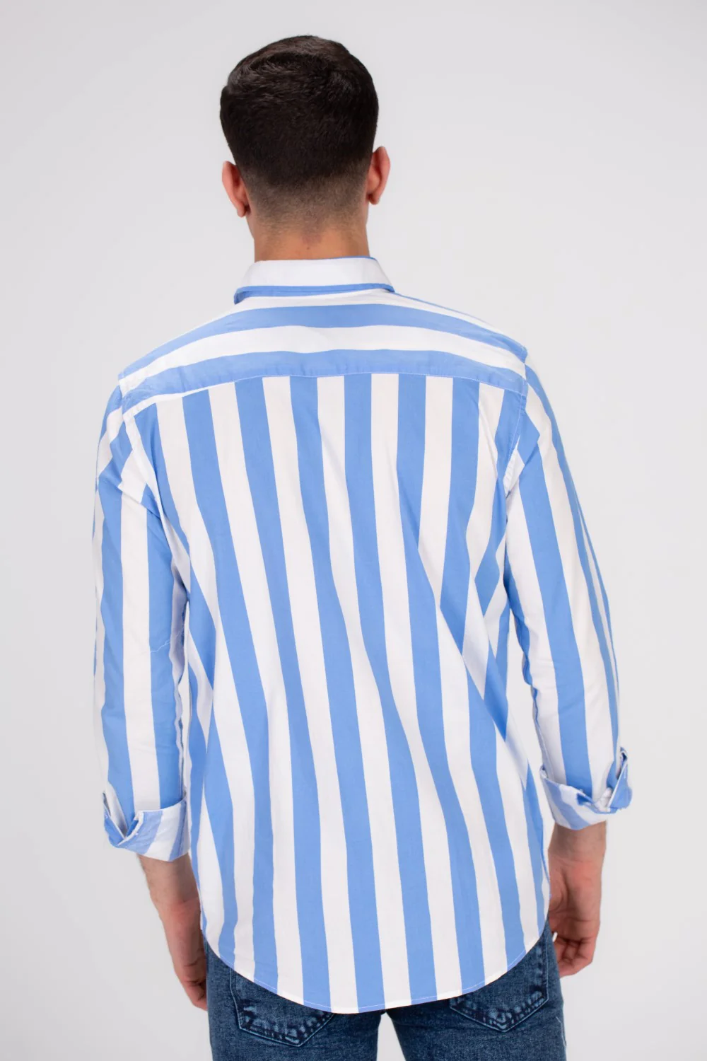 Men's Regular Fit Cotton Long Sleeves Striped Shirt Perfect For Casual Outings - Image 5
