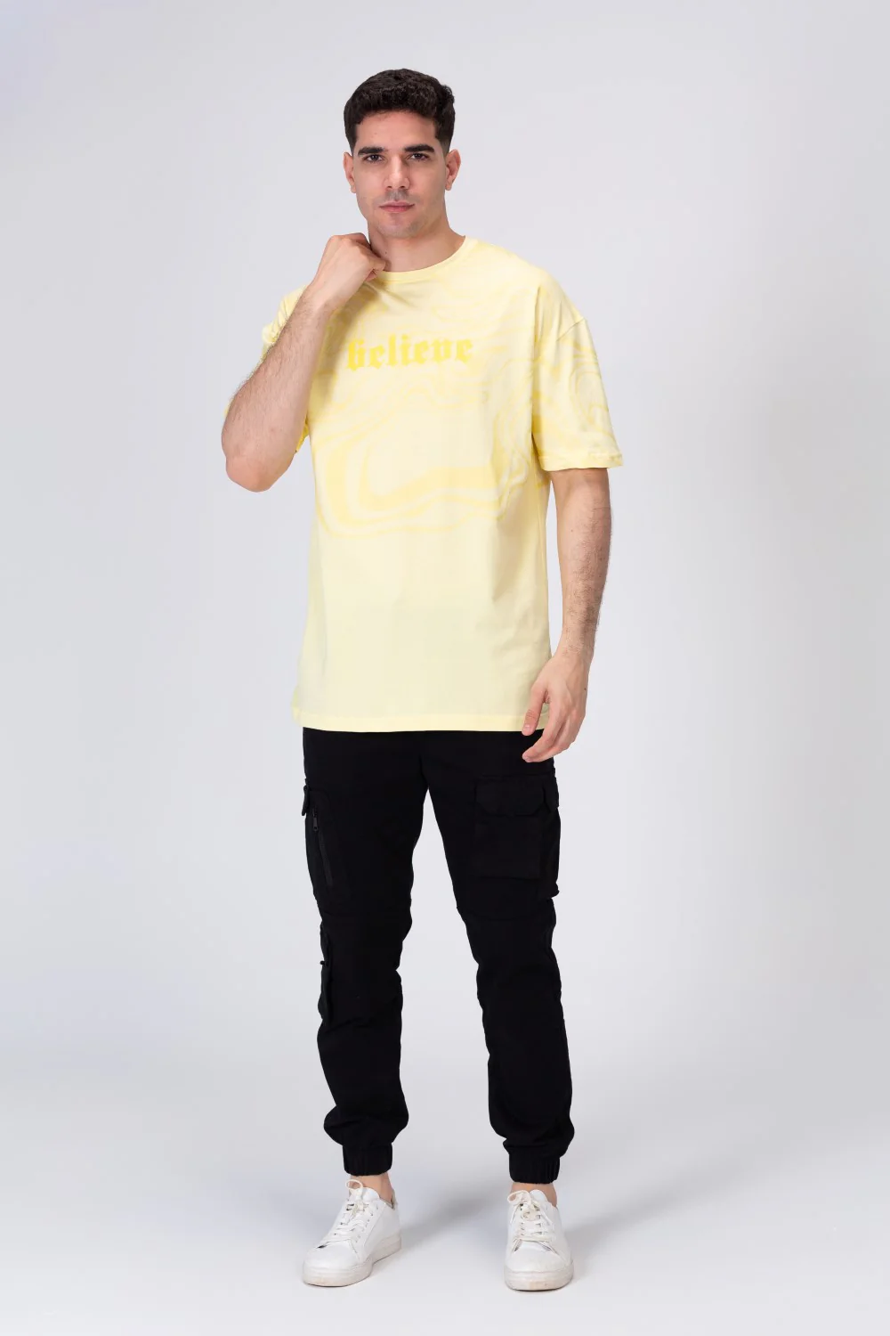 Mens Regular Fit Cotton Round Neck T-shirt - Image 4