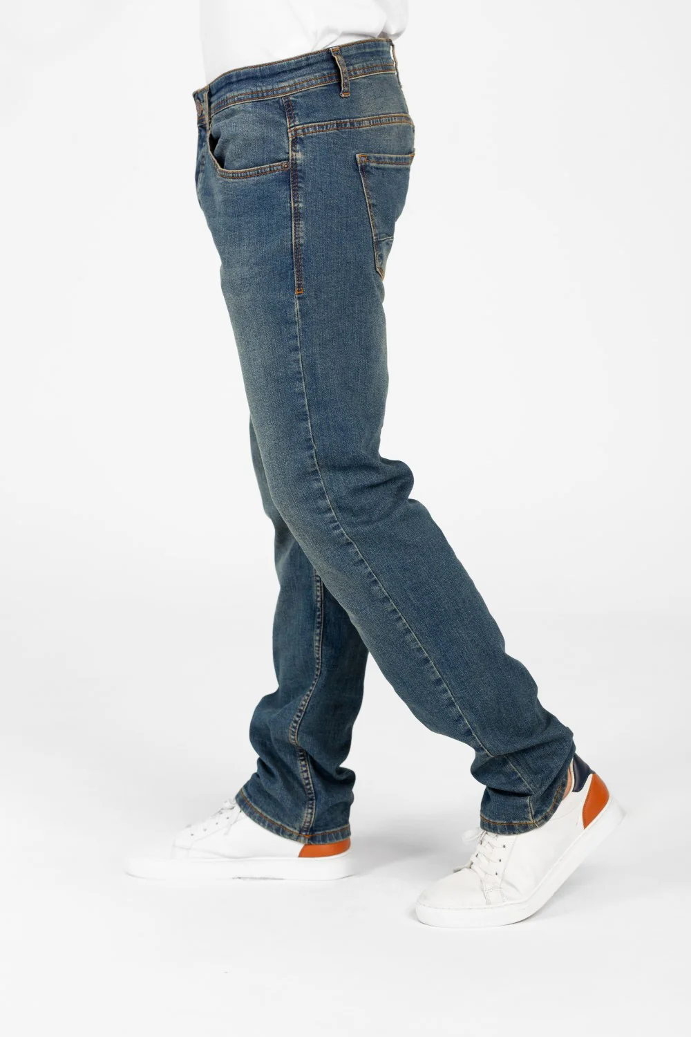 Men's Regular Fit Five Pocket Jeans Pants - Image 4