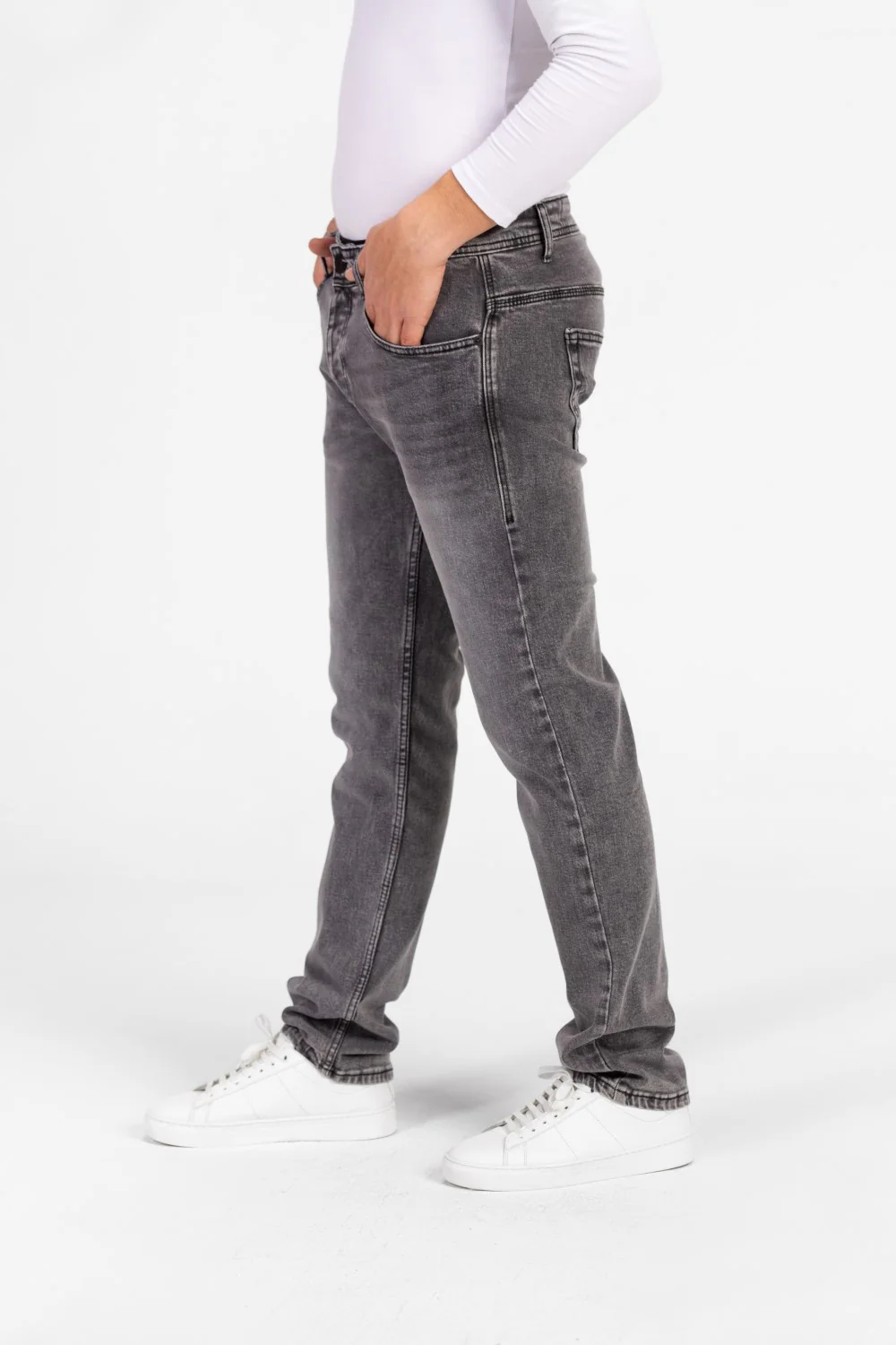 Men's Regular Fit Five Pocket Used Jeans Pants - Image 8
