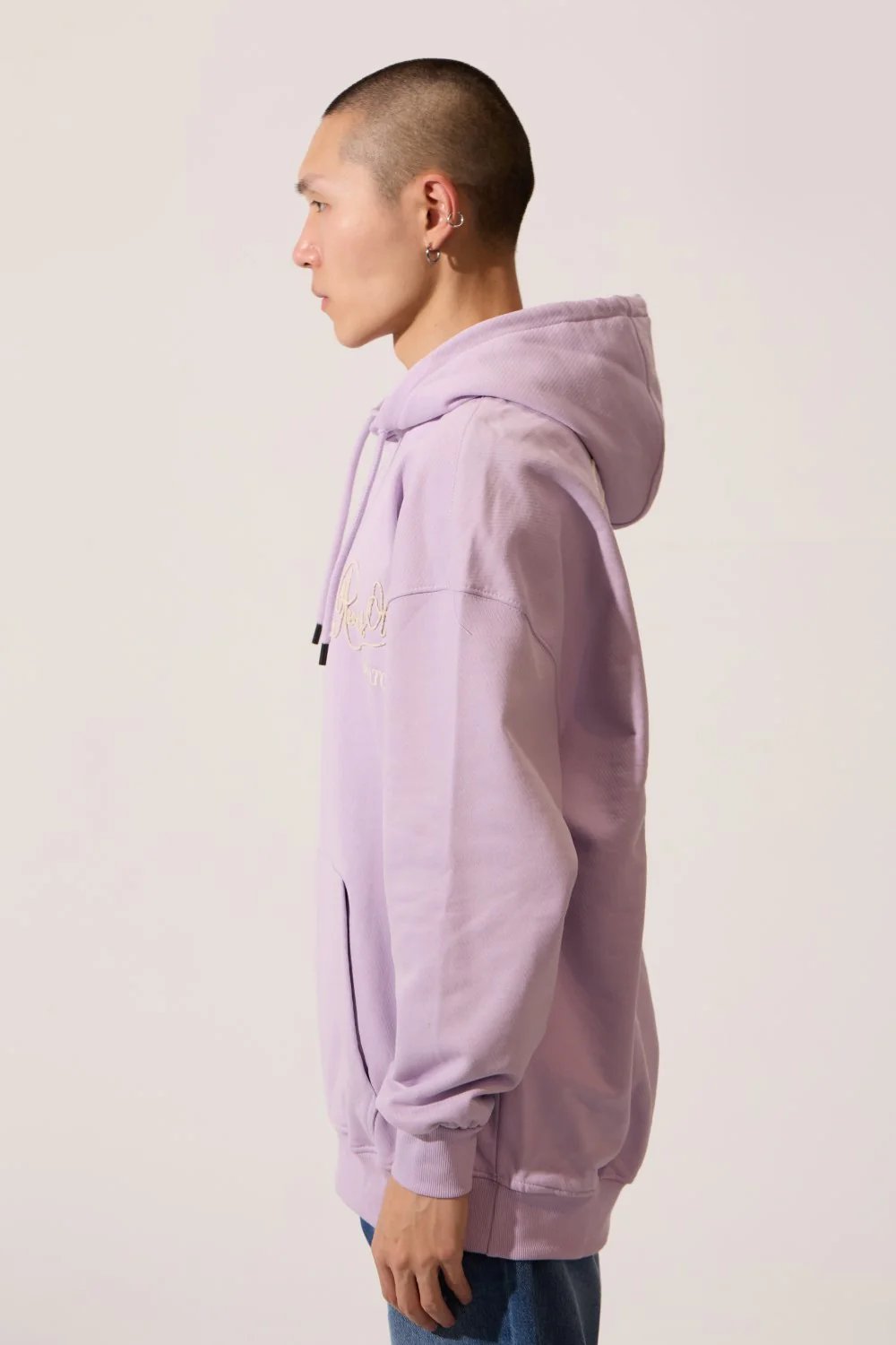 Men's Regular Fit Hooded Sweatshirt With Kangaroo Pocket And Front & Back Print - Image 11