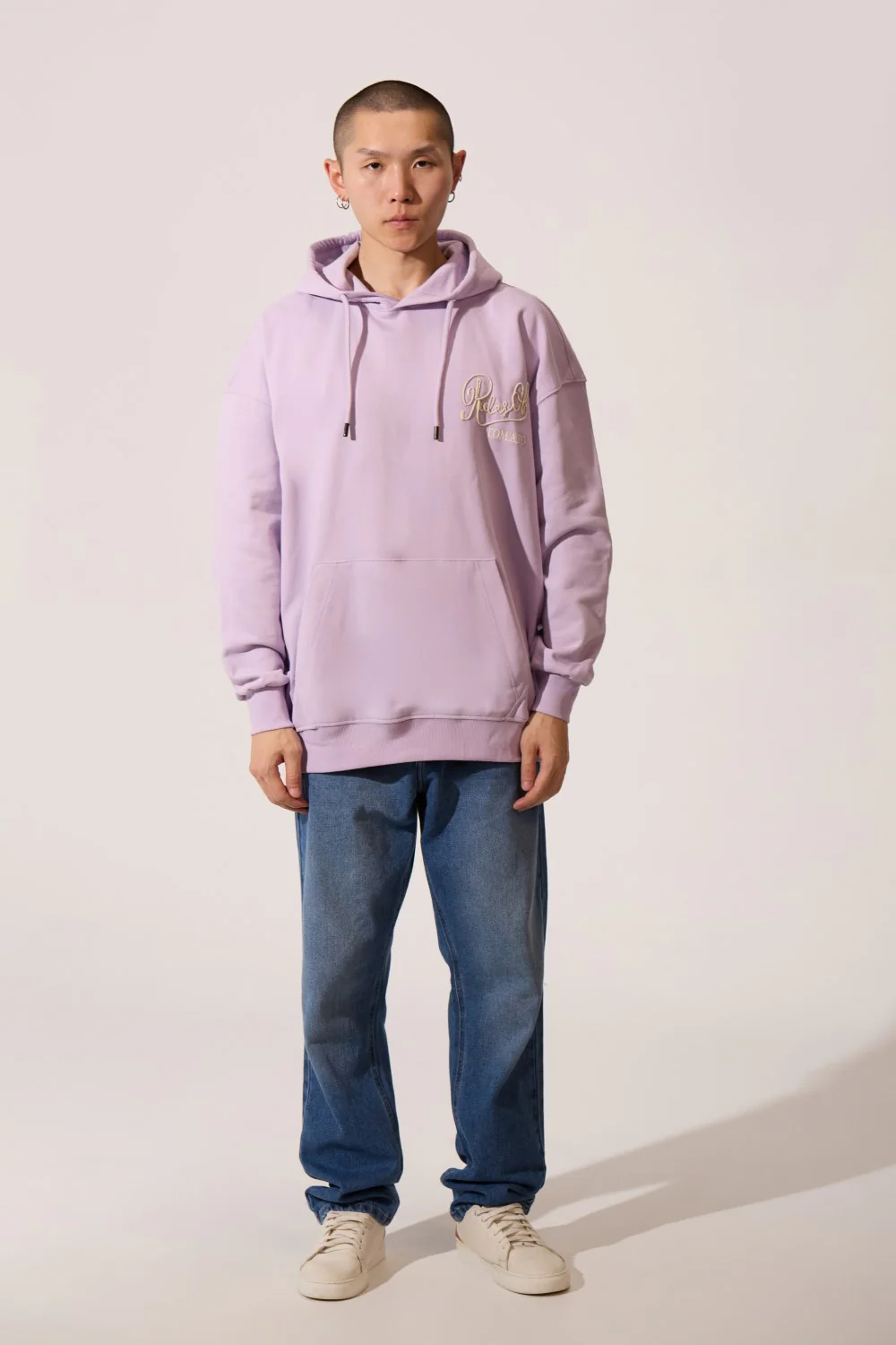 Men's Regular Fit Hooded Sweatshirt With Kangaroo Pocket And Front & Back Print - Image 12