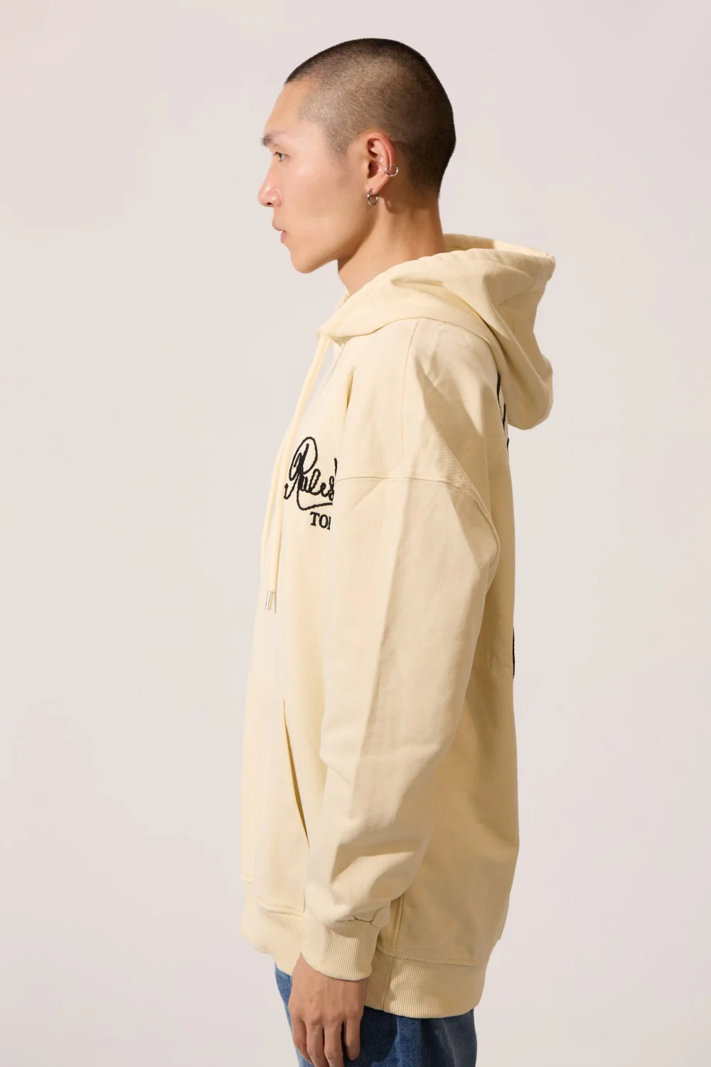 Men's Regular Fit Hooded Sweatshirt With Kangaroo Pocket And Front & Back Print - Image 7