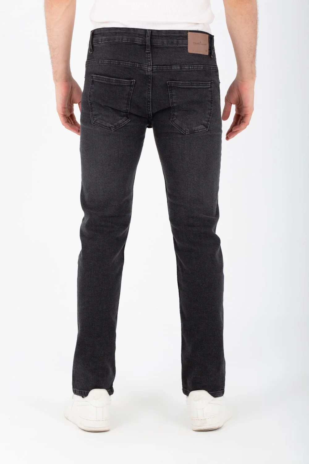 Men's Regular Fit Jeans Used Pants With Five Pockets And Tomato Patch On The Back - Image 2