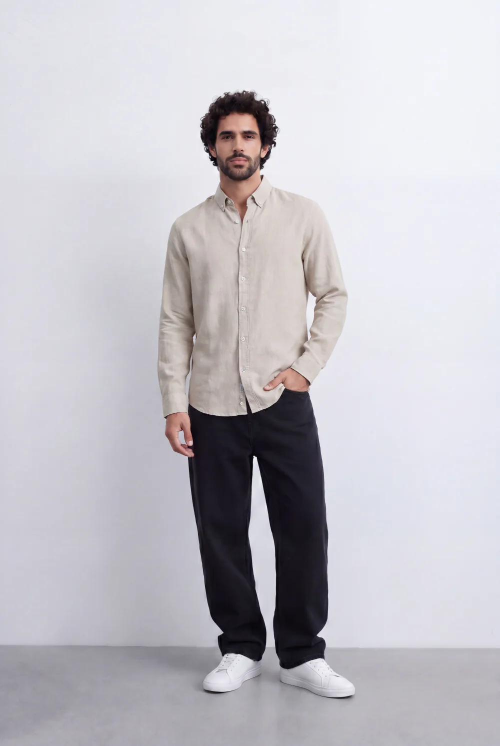 Men's Regular Fit Long Sleeve Basic Shirt With Button-Down Clean Casual Everyday Style Tomato Store - Image 3