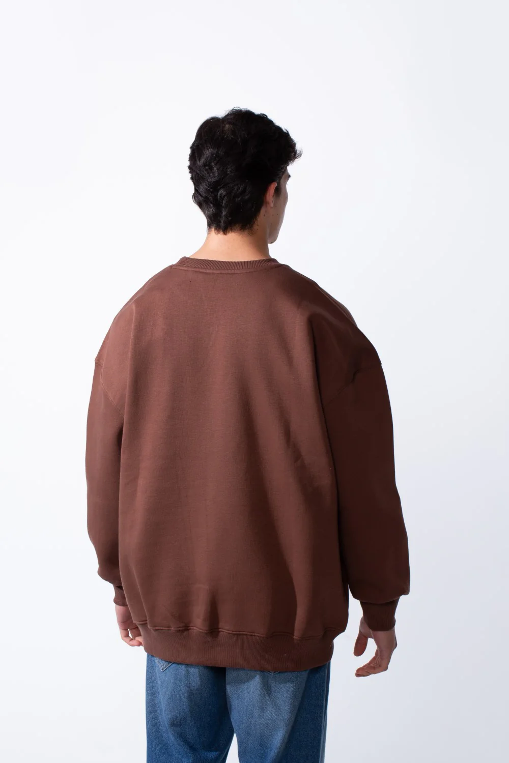 Men's Regular Fit Long Sleeve Crew Neck Kangaroo Pocket Knit Comfortable Melton Sweatshirt - Image 6