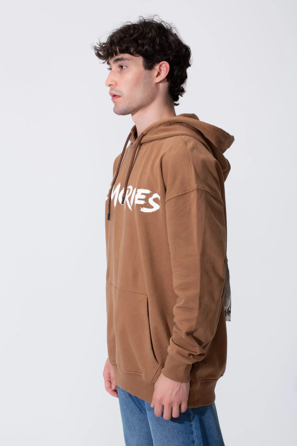 Men's Regular Fit Long Sleeves Hood Sweatshirt With A Memories Print - Image 11