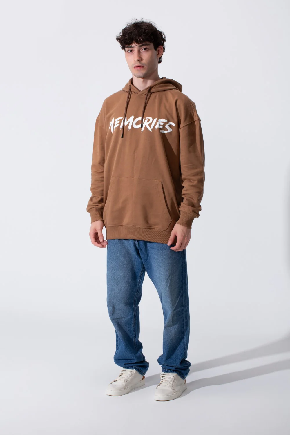 Men's Regular Fit Long Sleeves Hood Sweatshirt With A Memories Print - Image 12