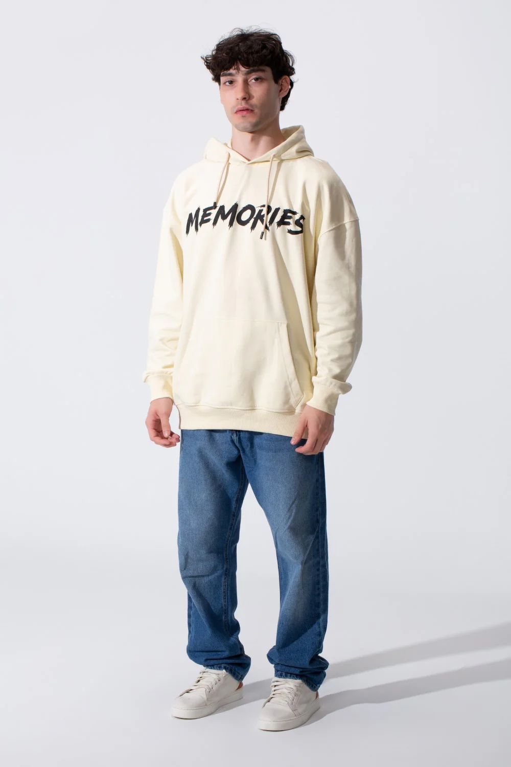 Men's Regular Fit Long Sleeves Hood Sweatshirt With A Memories Print - Image 16