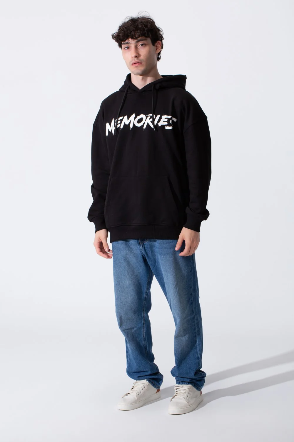 Men's Regular Fit Long Sleeves Hood Sweatshirt With A Memories Print - Image 4