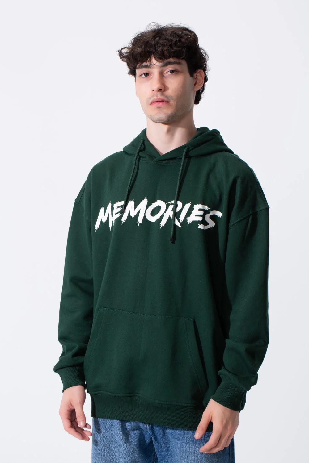 Men's Regular Fit Long Sleeves Hood Sweatshirt With A Memories Print - Image 5