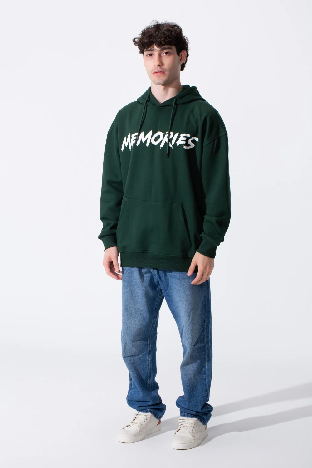Men's Regular Fit Long Sleeves Hood Sweatshirt With A Memories Print - Image 8