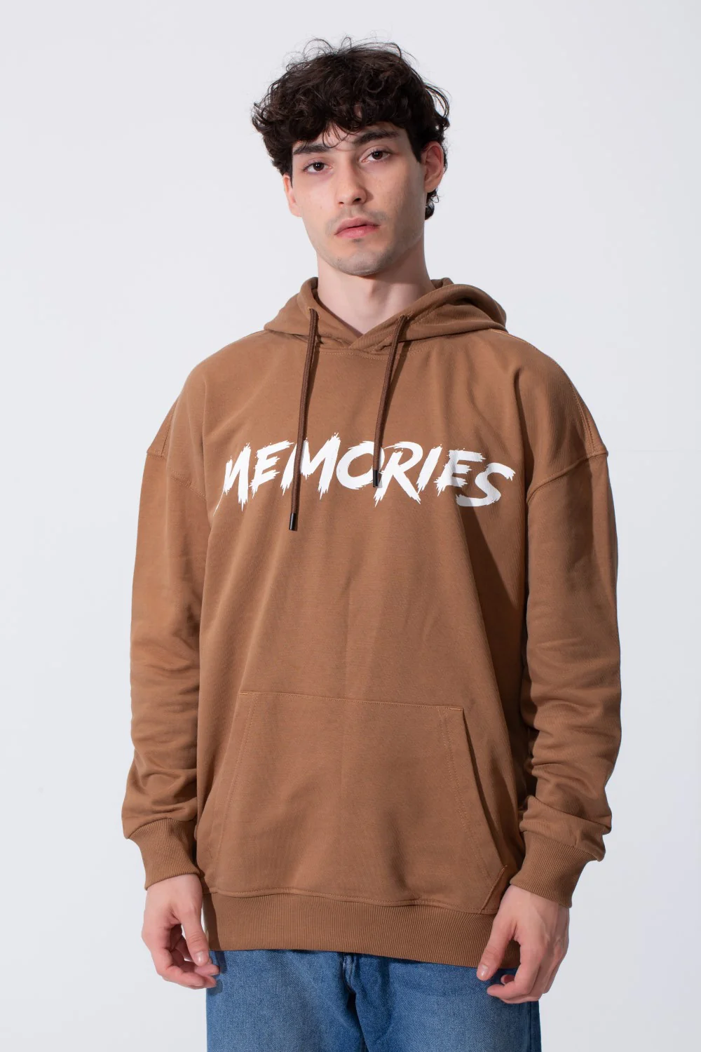 Men's Regular Fit Long Sleeves Hood Sweatshirt With A Memories Print - Image 9