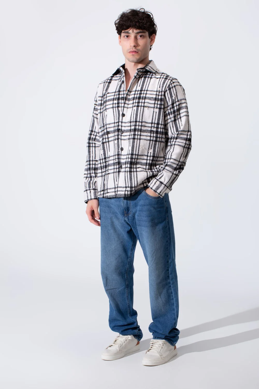 Men's Regular Fit Long Sleeves Winter Wool Shirt - Image 8