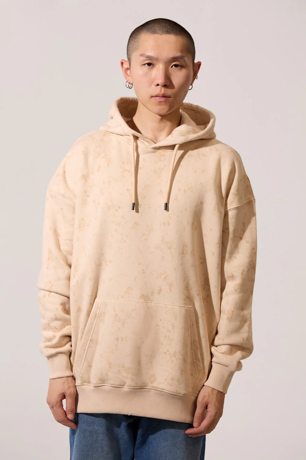 Men's Regular Fit Milton Acid Wash Hoodie Sweatshirt