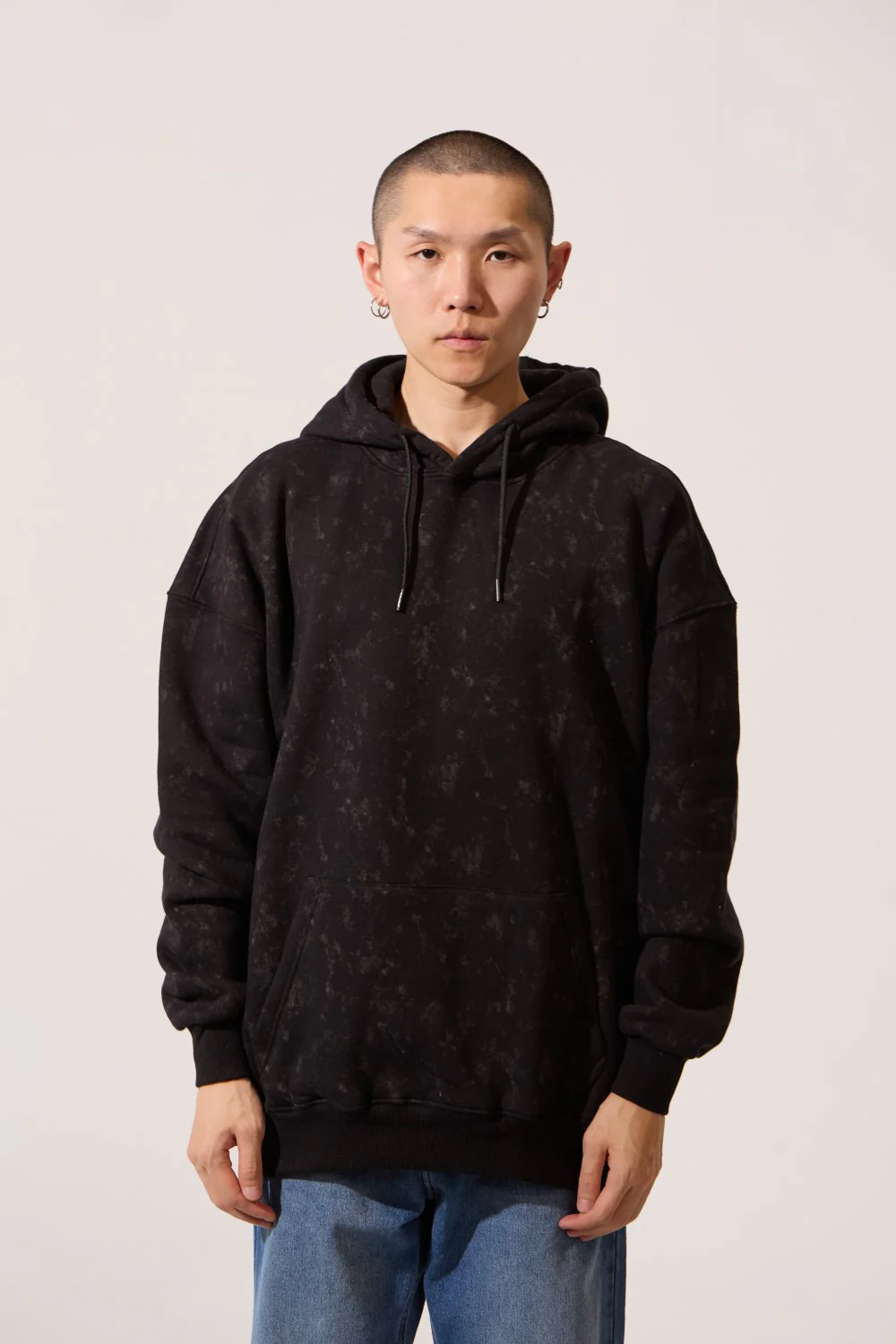 Men's Regular Fit Milton Acid Wash Hoodie Sweatshirt - Image 5