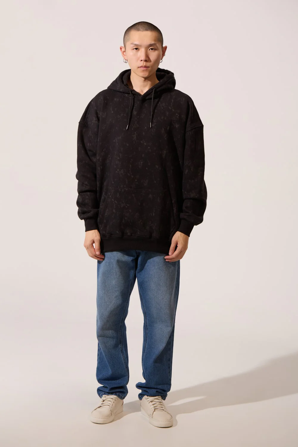 Men's Regular Fit Milton Acid Wash Hoodie Sweatshirt - Image 8