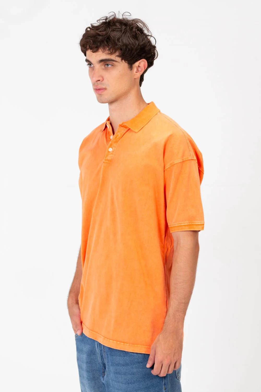 Men's Regular Fit Polo T-Shirt With Front Half Buttons And Short Sleeves - Image 11