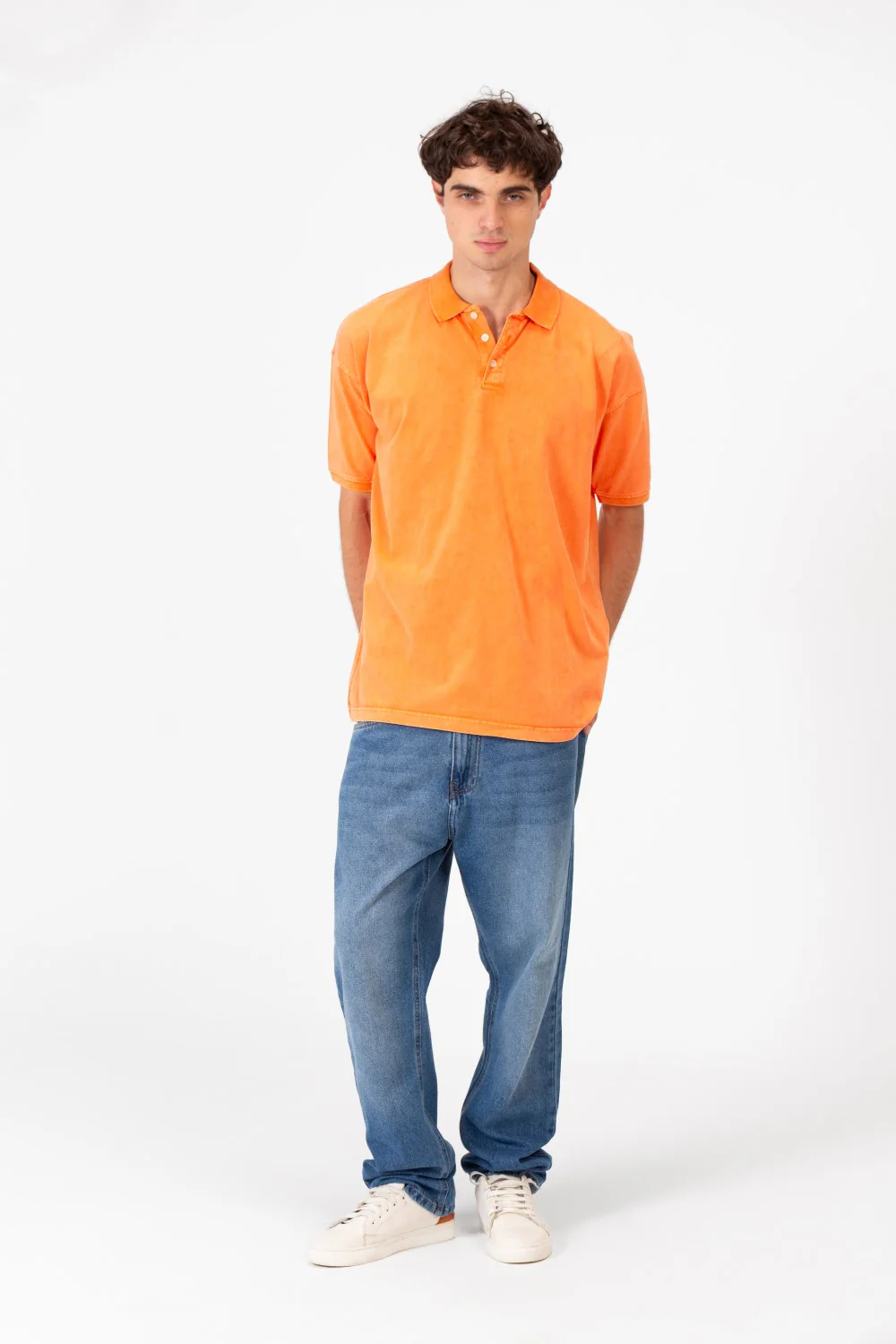 Men's Regular Fit Polo T-Shirt With Front Half Buttons And Short Sleeves - Image 12