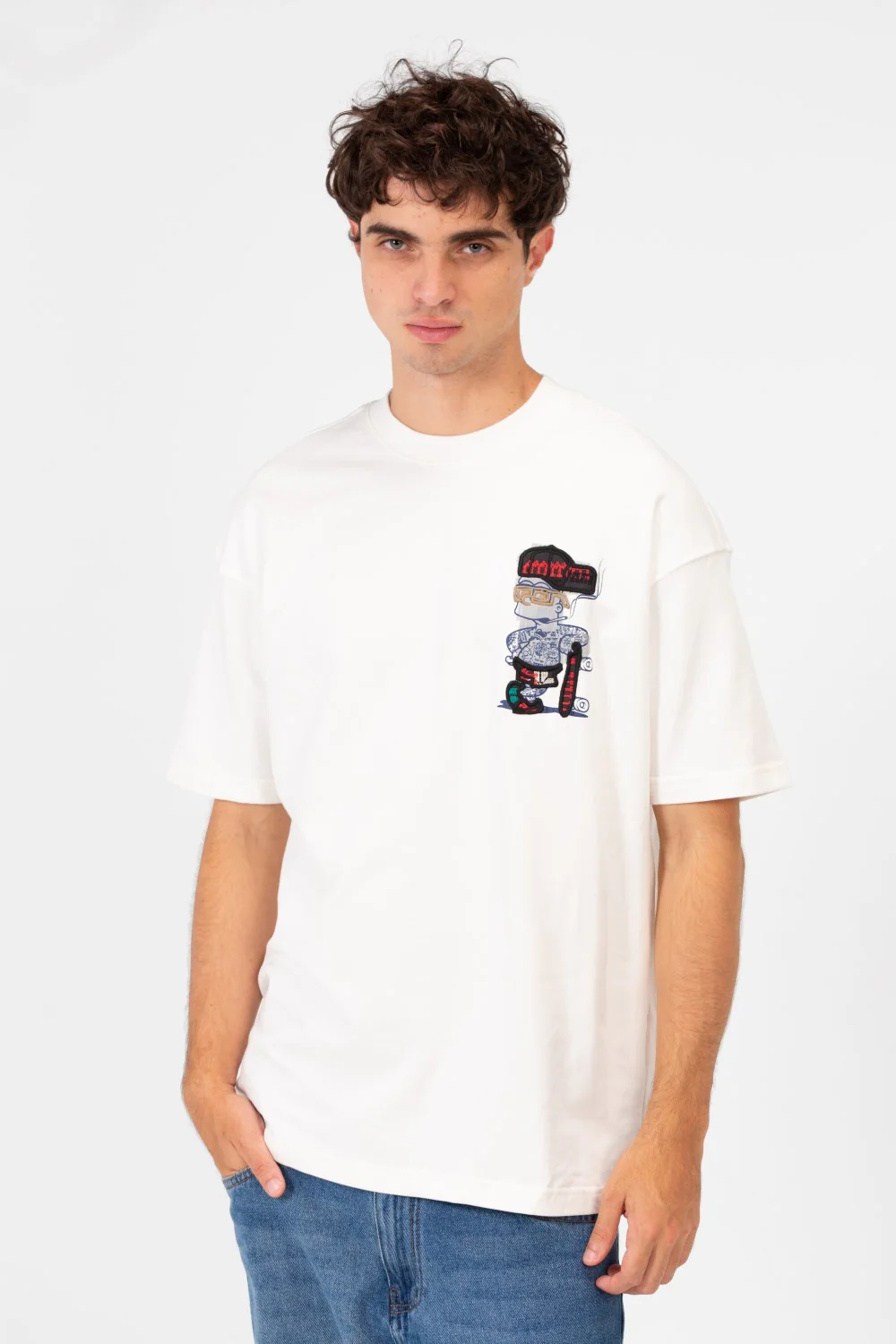 Men's Regular Fit Round Neck Half Sleeves T-shirt With Front And Back Graphic Print - Image 9