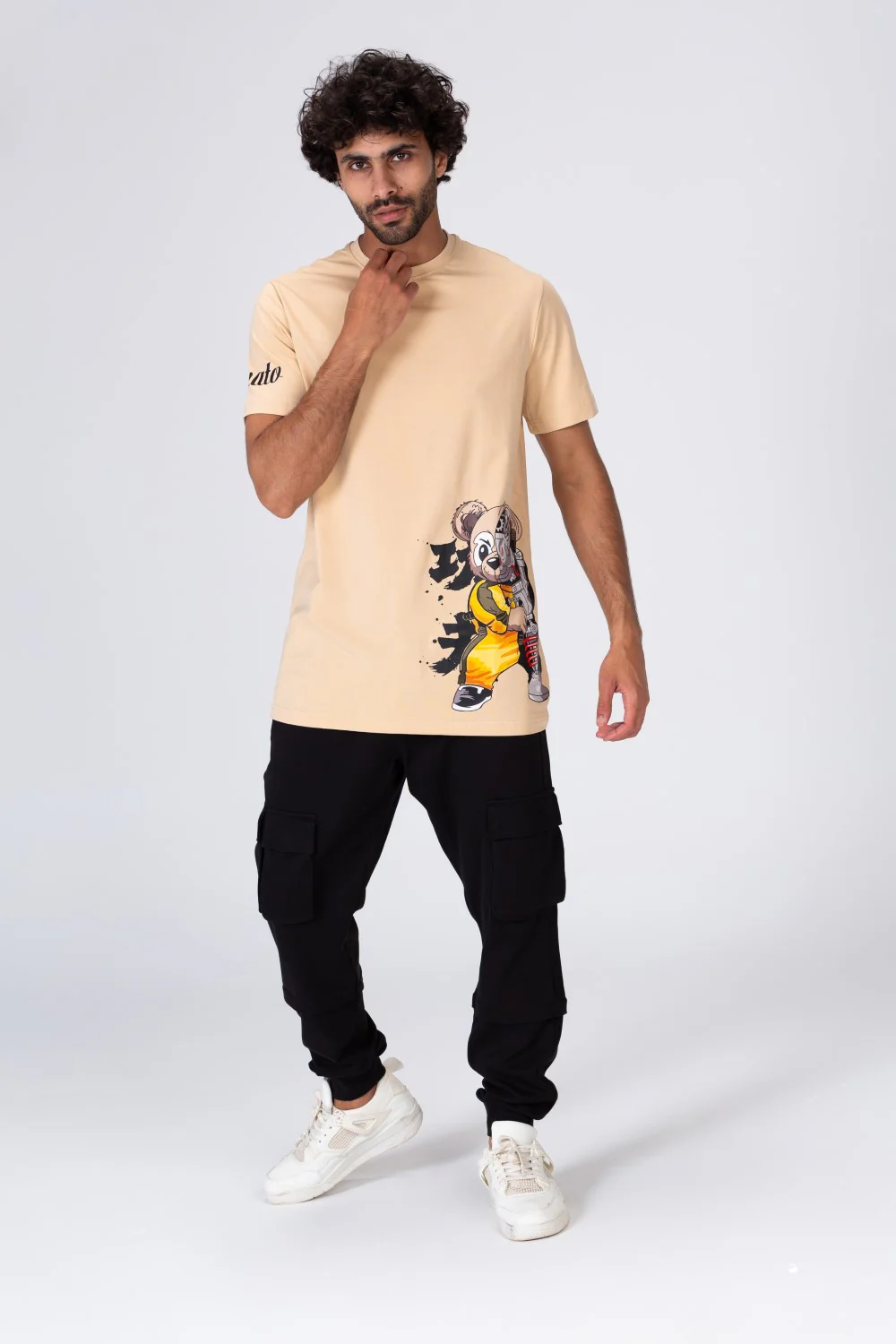 Mens Regular Fit Round Neck Printed T-shirt - Image 3