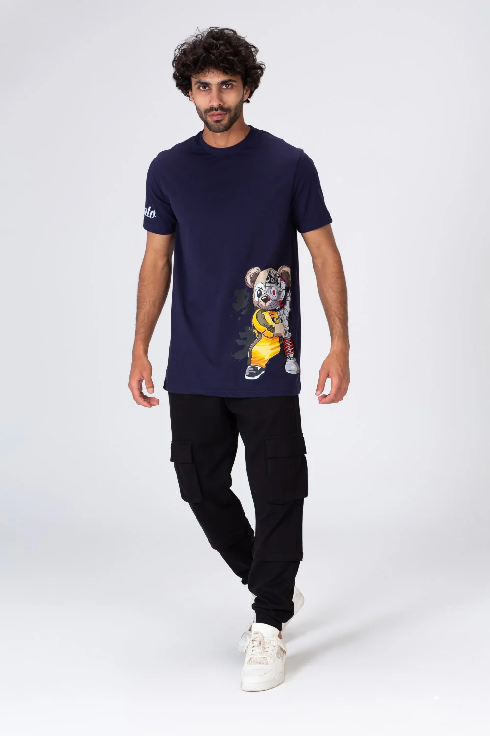 Mens Regular Fit Round Neck Printed T-shirt - Image 4