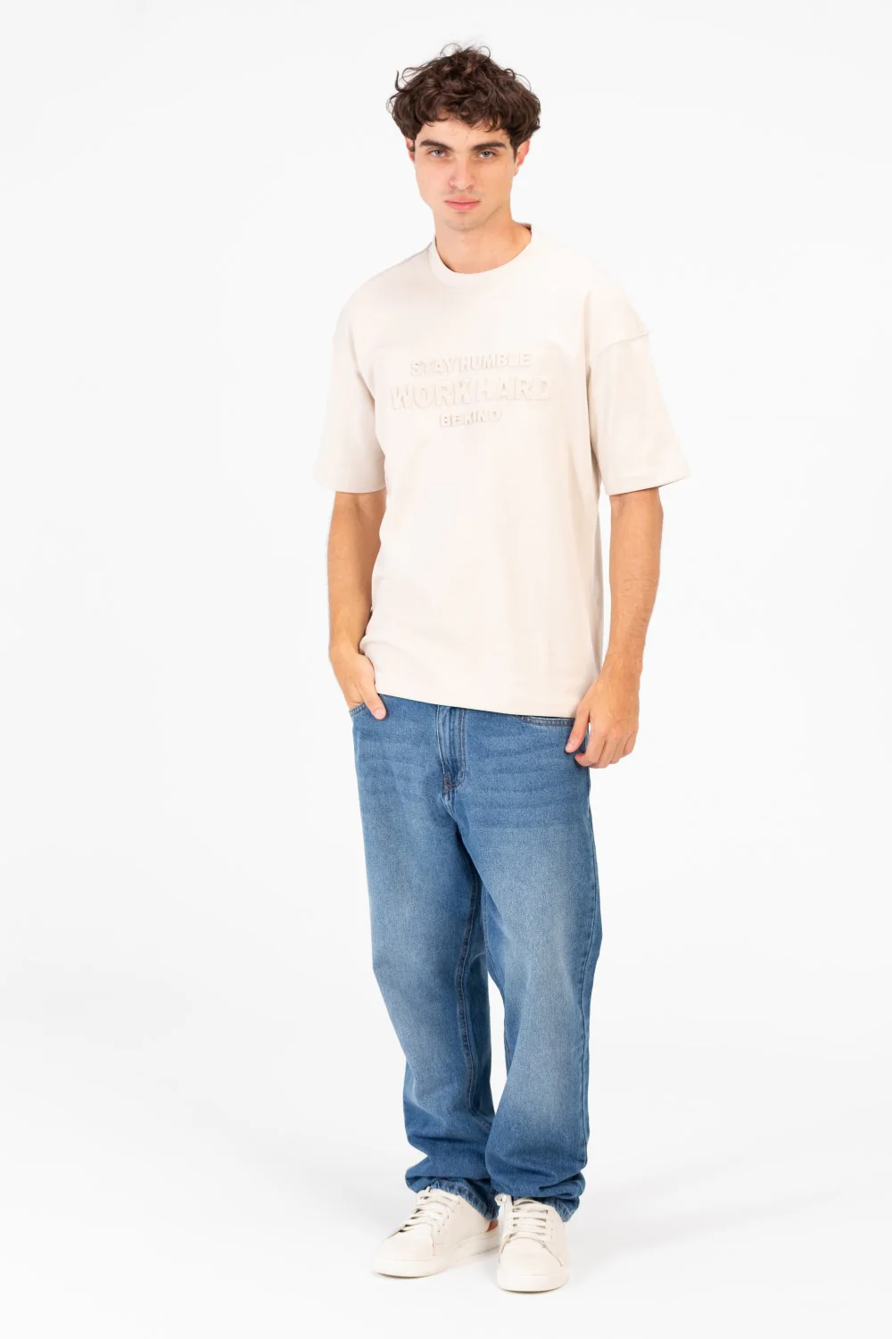 Men's Regular Fit Short Sleeves Round Neck T-Shirt With Raised Print - Image 8