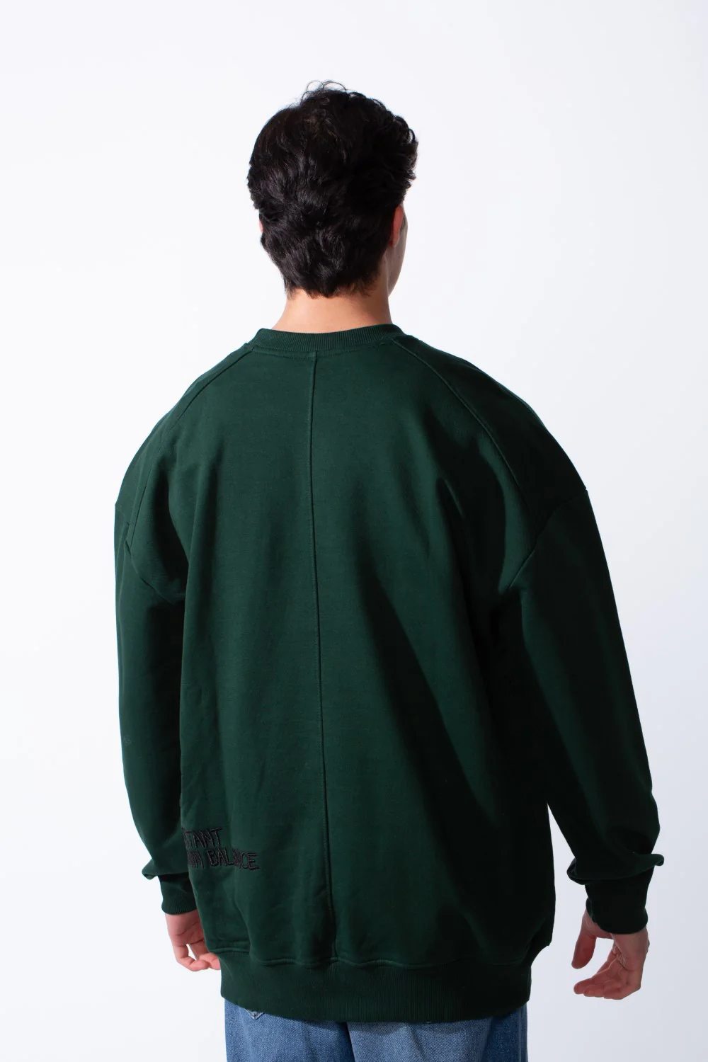 Men's Regular Fit Side Pattern Long Sleeve Crew Neckline Melton Fabric Daily Wear Sweatshirt - Image 8
