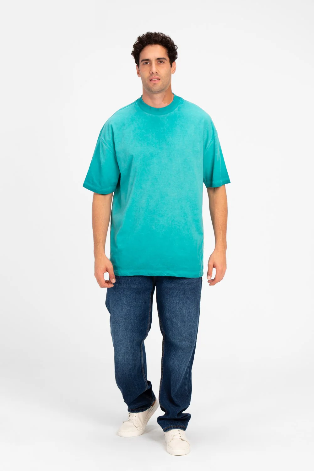 Men's Round Basic Oversized Half Sleeve T-Shirt - Image 4