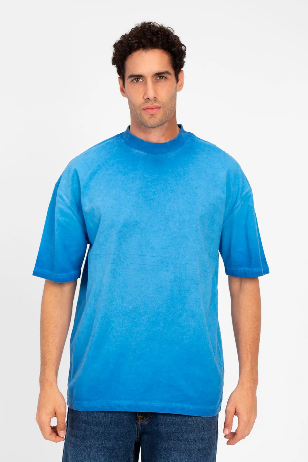 Men's Round Basic Oversized Half Sleeve T-Shirt - Image 5